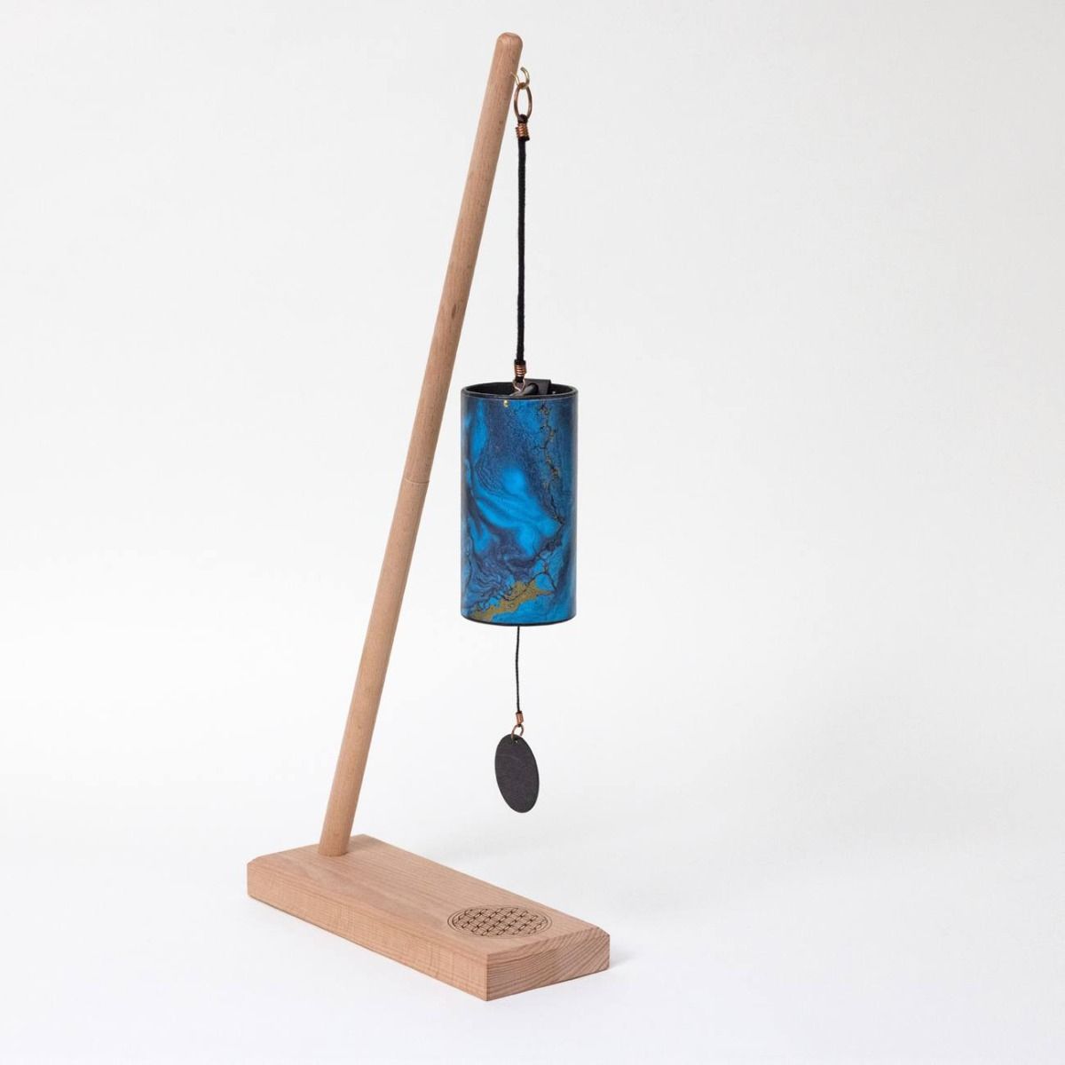 Gaiachimes Single Chime Stand Flower of Life with Zaphir Blue Moon Winter Gaiachimes Single Chime Stand Flower of Life with Zaphir Blue Moon Winter